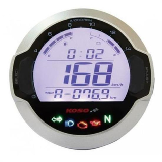 Koso D64 DL-03SR Tachometer Drehzahlmesser Signalleuchten LCD Digital, BB642W10--