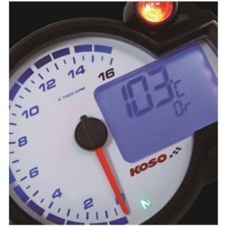 Koso BA015010 RX2NR+ GP Style Drehzahlmesser RX2N-R 16000 U/min, BA015010