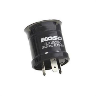 KOSO Blinkerrelais Digital 12V Stecker mit 2 Pins inkl. Adapter max. 15A, KD006020 KD006020