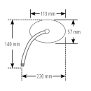 SHIN YO Spiegel Schwarz Chopper, Lang, Rechteckig, Links...
