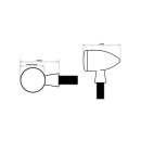 SHIN YO ATV LED 3in1 Blinker-Rücklicht-Kombination Gehäuse Schwarz / Linse Klar (Paar), Hinten   , 1107724