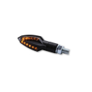 SHIN YO Vinci LED Blinker Gehäuse Schwarz / Linse Rauchgrau (Paar), Vorn & Hinten   , 1107495