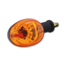 SHIN YO Oval Glühlampen Blinker Gehäuse Schwarz / Linse Orange (Paar), Vorn & Hinten   , 1140859