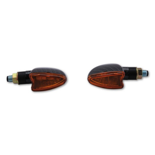 SHIN YO Arrow Glühlampen Mini Indicator Gehäuse  Schwarz / Linse Orange (Paar), Vorn & Hinten   , 1108448002