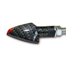 SHIN YO Peak LED Indicator Gehäuse  Carbon / Linse Rauchgrau-Orange (Paar), Vorn & Hinten   , 1108457002
