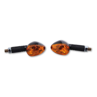 SHIN YO Little Duke Glühlampen Blinker Gehäuse Schwarz / Linse Orange (Paar), Vorn & Hinten   , 1107494