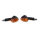 SHIN YO Little Duke Glühlampen Blinker Gehäuse Schwarz / Linse Orange (Paar), Vorn & Hinten   , 1107494