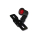 SHIN YO Old School TYP3 LED Rücklicht Schwarz, Rotes Glas, Mit Kennzeichenhalter, E-Geprüft (1Stck)   , 1107743