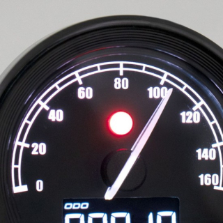 KOSO D48 TNT-05 Tachometer 160 km/H mph ABE schwarz   , BA086000