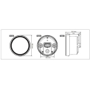 KOSO D60 TNT-05 Drehzahlmesser -12000 RPM universal, schwarzer Ring    , BA085100