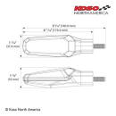KOSO Z5 Blinker Rauchglas (Paar)    , HE053001