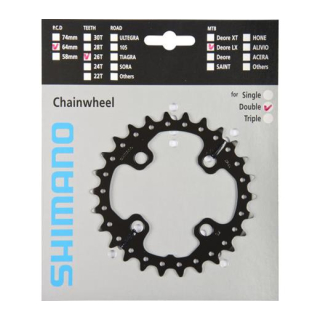 Deal SHIMANO Kettenblätter SLX FC-M675, 26 Zähne (AK), 64 mm, Schwarz, Stahl Y-1NA26000