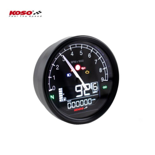 KOSO D80 passend für Harley Davidson® TNT-05 Tachometer / Drehzahlmesser Km/h, MPH ABE, schwarzer Ri    , BA087004