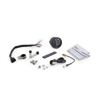 KOSO D60 passend für Harley Davidson® TNT-05 Tachometer bis 160 km/h , MPH ABE schwarzer Ring    , BA085004