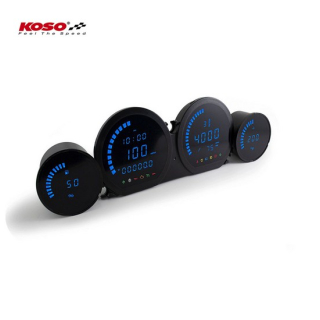 KOSO HD-03 passend für Harley Touring LED Instrument Kit für Modelle 2014-2021+ Blau Schwarz   , BA064911
