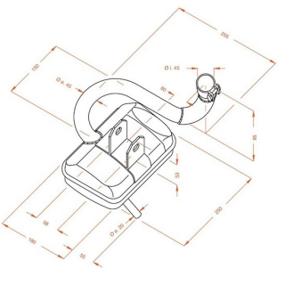 Auspuff SITO PIAGGIO VESPA 200 PE , 0232  KTM / 450 SX-F / 450 SX-F / 2017 / OFFROAD / MX , 0232
