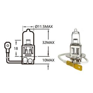 Hauptscheinwerferlampe | 12V | 35W | H3 | Pk22s , 039008  HUSQVARNA / TE 300 PRO / TE 300 / 2026 / OFFROAD / ENDURO , 039008