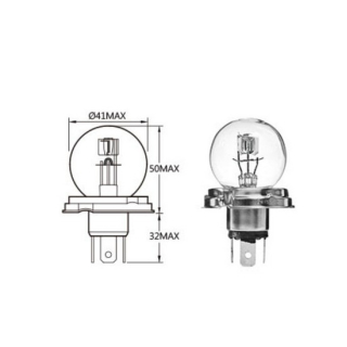Hauptscheinwerferlampe | 12V | 45/40W | P45t , 039022  KTM / 125 EXC SIX DAYS / 125 EXC / 2017 / OFFROAD / ENDURO , 039022