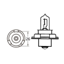 Mopedlampe | 12V | 15W | P26s | Halogen , 039045  KTM /...