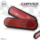 Gabelklebereflektor "Curved" | abgerundet | rot...