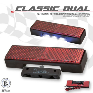 Reflektor "Classic Dual" Set | inkl. Beleuchtung , 044129-S  YAMAHA / YZ 125 (CE16) / YZ 125 / 2021 / OFFROAD / MX , 044129-S