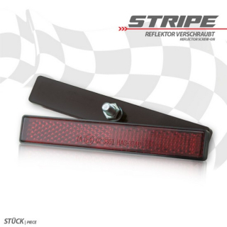 Reflektor "Stripe" | rechteckig | rot | mit Rand , 044148  HONDA / CRF 250 X (ME11) / CRF 250 X / 2006 / OFFROAD / ENDURO , 044148