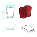 Reflektor "Shield" | trapezform | rot ,...
