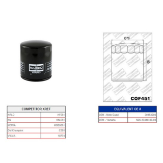 Ölfilter Champion C305 / COF451* , 082305  HONDA / CRF 450 R (PE05) / CRF 450 R / 2002 / OFFROAD / MX , 082305