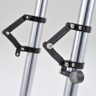 CNC-Lampenhalter-Set | schwarz | Gabel Ø 35mm , 220930-35  KTM / 125 EXC SIX DAYS / 125 EXC / 2006 / OFFROAD / ENDURO , 220930-35