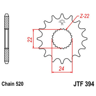 Ritzel 11Z  |  520 , JTF394.11  SHERCO / 300 SEF FACTORY / 300 SEF / 2025 / OFFROAD / ENDURO , JTF394.11