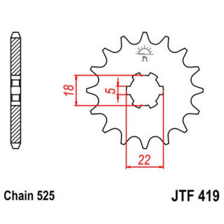 Ritzel 14Z  |  525 , JTF419.14  BETA / XTRAINER 300 2T / XTRAINER 300 2T / 2027 / OFFROAD / ENDURO , JTF419.14