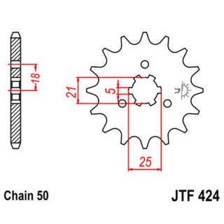 Ritzel 16Z  |  530 , JTF424.16  KTM / 125 EXC / 125 EXC / 2009 / OFFROAD / ENDURO , JTF424.16