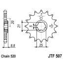 Ritzel 14Z  |  520 , JTF507.14  HUSQVARNA / FE 250 / FE...