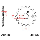 Ritzel 13Z  |  428 , JTF542.13  HUSQVARNA / FC 450 / FC...