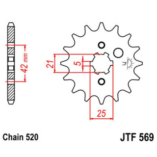 Ritzel 10Z  |  520 , JTF569.10  HUSQVARNA / TE 125 / TE 125 / 2014 / OFFROAD / ENDURO , JTF569.10