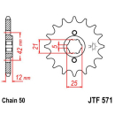 Ritzel 16Z  |  530 , JTF571.16  HUSQVARNA / TE 250 I / TE...