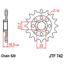 Ritzel 14Z  |  520 , JTF742.14  HUSQVARNA / FC 350 / FC...