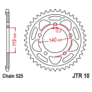Kettenrad 45Z  |  525 , JTR10.44  GAS GAS / PAMPERA 280 /...