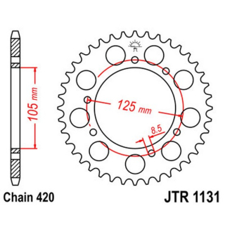 Kettenrad 60Z  |  420 , JTR1131.60  BETA / REV 3 250 2T / REV 3 250 2T / 2007 / OFFROAD / TRIAL , JTR1131.60