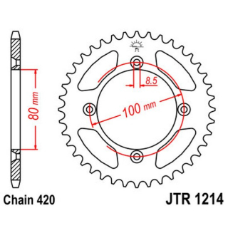 Kettenrad 49Z  |  420 SW , JTR1214.49  GAS GAS / TXT PRO 250 / TXT PRO 250 / 2006 / OFFROAD / TRIAL , JTR1214.49