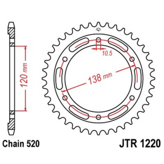 Kettenrad 36Z  |  520 , JTR1220.36  GAS GAS / TXT PRO 250 / TXT PRO 250 / 2009 / OFFROAD / TRIAL , JTR1220.36