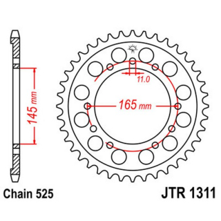 Kettenrad 44Z  |  525 SI , JTR1311.44  GAS GAS / TXT PRO 125 RACING / TXT PRO 125 / 2015 / OFFROAD / TRIAL , JTR1311.44