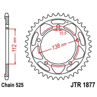 Kettenrad 47Z  |  525 SI , JTR1877.47  SHERCO / 250 ST FACTORY / 250 ST / 2023 / OFFROAD / TRIAL , JTR1877.47