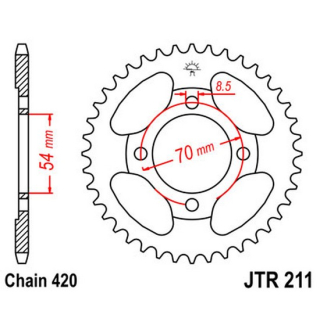 Kettenrad 41Z  |  420 SI , JTR211.41  SHERCO / ST 3.0 / ST 3.0 / 2013 / OFFROAD / TRIAL , JTR211.41