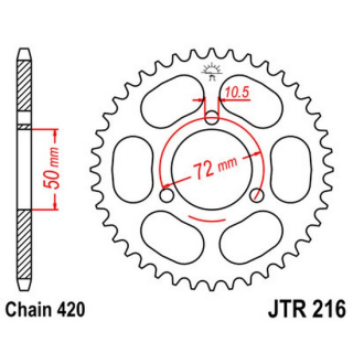 Kettenrad 43Z  |  420 SW , JTR216.43  MONTESA / 315R 360 / 315R 360 / 2003 / OFFROAD / OFFROAD , JTR216.43