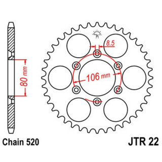 Kettenrad 49Z  |  520 SW , JTR22.49  GAS GAS / TXT 300 RACING / TXT 300 / 2020 / OFFROAD / TRIAL , JTR22.49