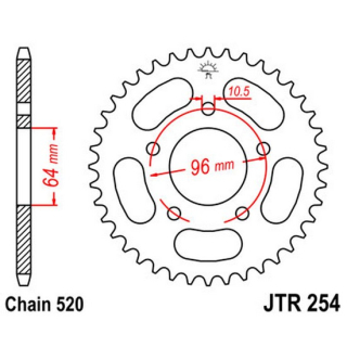 Kettenrad 43Z  |  520 SW , JTR254.43  GAS GAS / TXT PRO 280 EDITION / TXT PRO 280 / 2003 / OFFROAD / TRIAL , JTR254.43