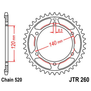 Kettenrad 38Z  |  520 SW , JTR260.38  MONTESA / 315 R / 315 R / 1998 / OFFROAD / OFFROAD , JTR260.38