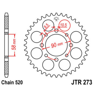 Kettenrad 40Z  |  520 SI , JTR273.40  GAS GAS / TXT PRO 300 REPLICA RAGA / TXT PRO 300 / 2010 / OFFROAD / TRIAL , JTR273.40