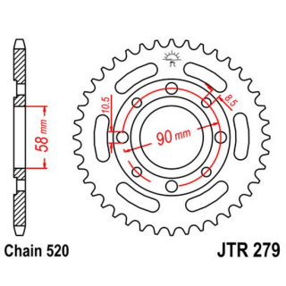 Kettenrad 32Z  |  520 SW , JTR279.32  MONTESA / COTA 300RR / COTA 300RR / 2020 / OFFROAD / OFFROAD , JTR279.32